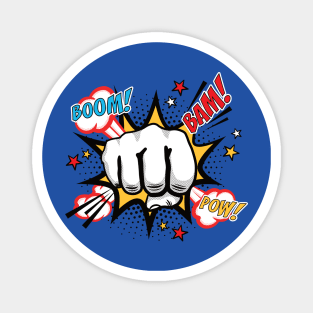 Bam Boom Pow | Comic Punch Magnet